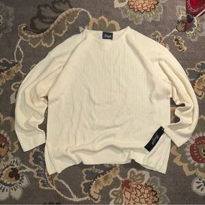 New* Vintage Radcliffe Unisex comfy light cream yellow ivory elegant Sweater